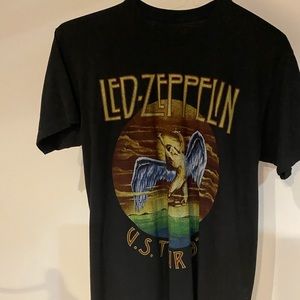 Led Zeppelin “US Tour 1975” Black Men’s Large T-Shirt